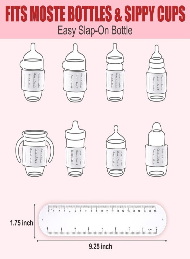 Elfzone Reusable Bottle Labels - 6PCS Bottle Labels，Reusable & Silicone，Anti-Loss Reminder Wristband & Identifier BandBaby-Bottles-Label for Daycares Writable - Image 4